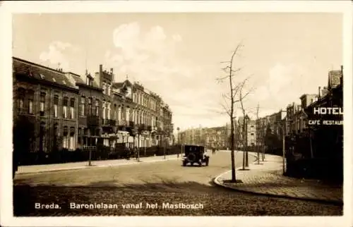 Ak Ginneken Breda Nordbrabant Niederlande, Baronielaan, Mastbosch