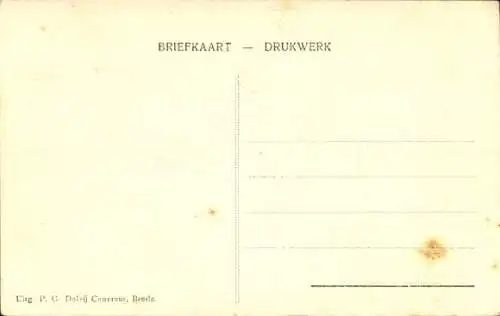 Ak Breda Nordbrabant Niederlande, Baronielaan, Radfahrer