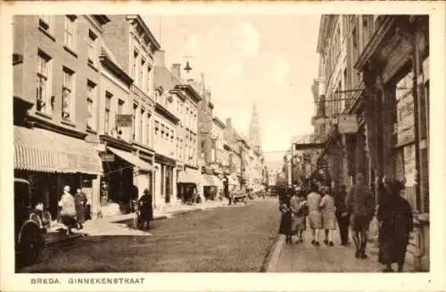 Ak Breda Nordbrabant Niederlande, Ginnekenstraat