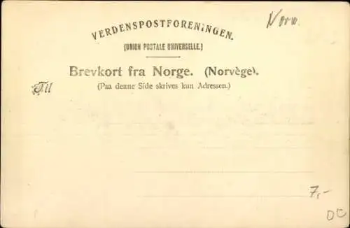 Ak Oslo Norwegen, Karl Johans gate, Straßenbahn, Grand Hotel