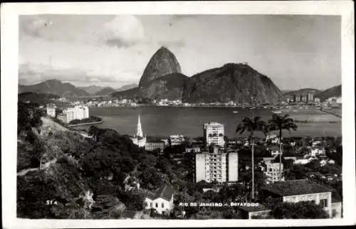 Ak Botafogo Rio de Janeiro Brasilien, Panorama, Zuckerhut