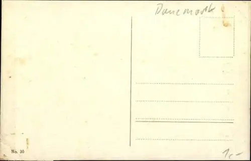 Ak Dänemark, Partie am Springbrunnen