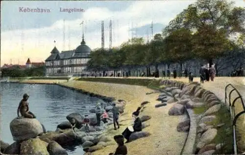 Ak København Kopenhagen Dänemark, Langelinie