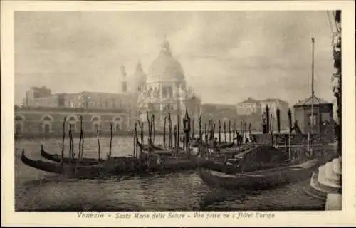 Ak Venezia Venedig Veneto, Santa Maria della Salute, vue prise de l'Hotel Europe