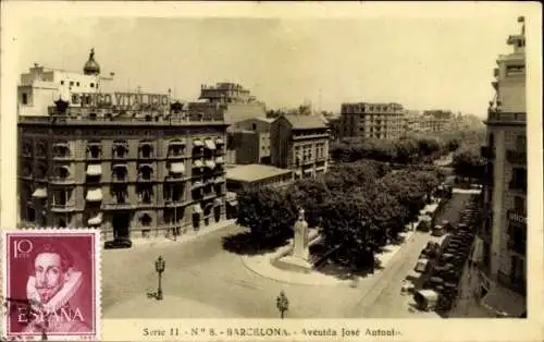 Ak Barcelona Katalonien Spanien, Avenida José Antonio