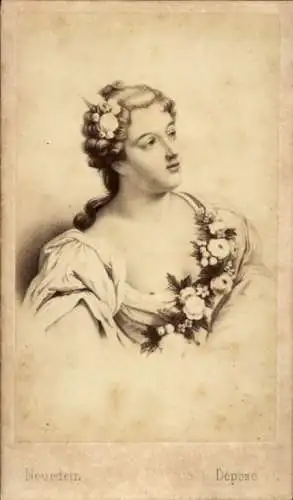 CdV Marie Madeleine de La Vieuville, Marquise von Parabere, Mätresse von Philippe II