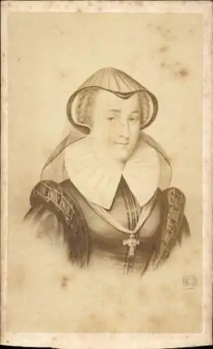 CdV Maria Stuart, Maria I. von Schottland, Königin von Frankreich