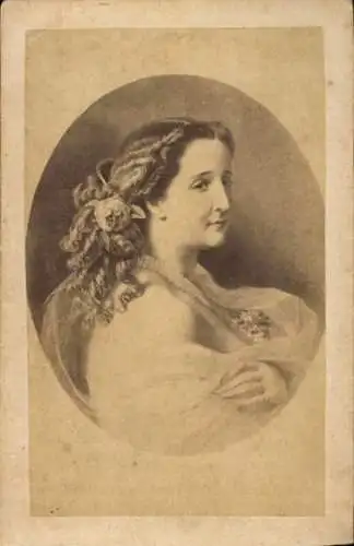 CdV Eugénie de Montijo, Ehefrau Napoleon III., Kaiserin der Franzosen