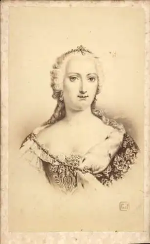 CdV Maria Theresia von Österreich, Portrait