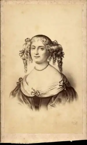 CdV Madame de Sévigné, Marie de Rabutin-Chantal, Marquise de Sévigné, Autorin, Portrait