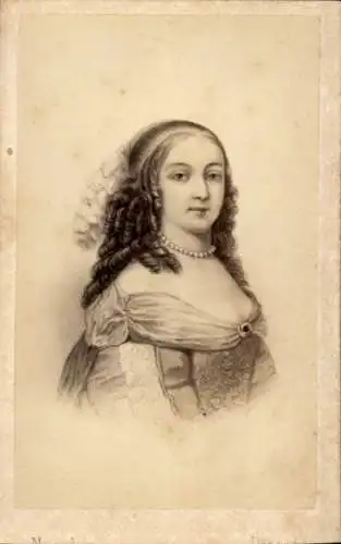 CdV Madame de Montespan, Françoise de Rochechouart, Marquise, Portrait