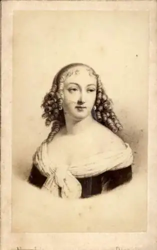 Carte de Visite Louise de La Vallière, Mätresse Ludwig XIV.