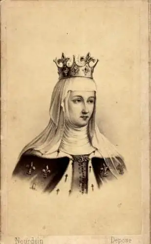 CdV Marguerite de Provence, Ehefrau Louis IX, Königin von Frankreich, Portrait