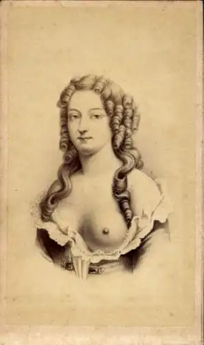 CdV Marie de Hautefort, Portrait, Busen