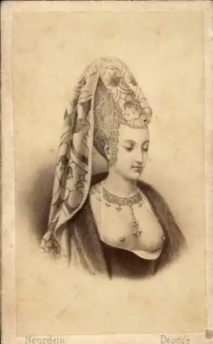 CdV Isabeau von Bayern, Portrait, Busen