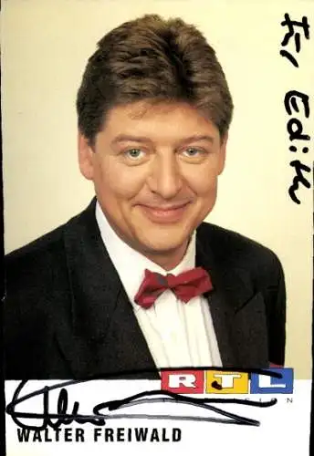 Ak Schauspieler Walter Freiwald, Portrait, Autogramm, RTL