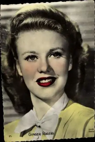 Ak Schauspielerin Ginger Rogers, Portrait