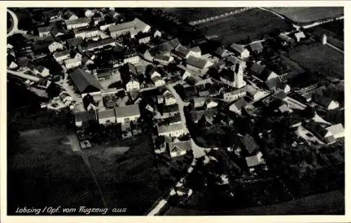 Ak Lobsing in der Oberpfalz Pförring Oberbayern, Fliegeraufnahme