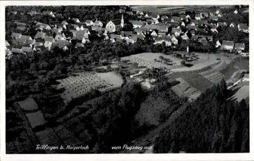 Ak Trillfingen Haigerloch im Zollernalbkreis, Trillfingen b. Haigerloch vom Flugzeug aus