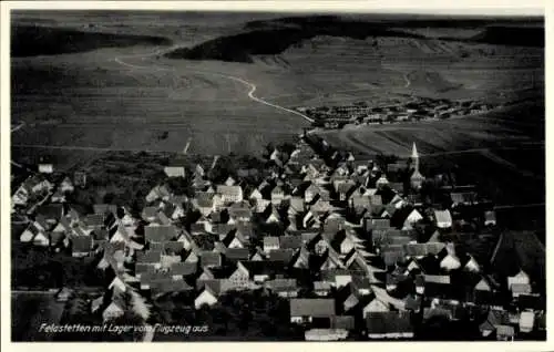 Ak Feldstetten Laichingen in Württemberg, Fliegeraufnahme, Lager