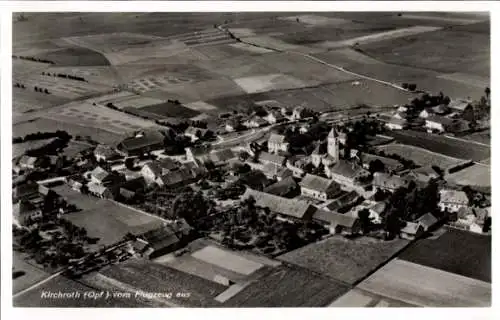 Ak Kirchroth in Niederbayern, Kirchroth (Opf) vom Flugzeug aus