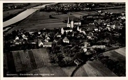 Ak Neckarelz Diedesheim Mosbach am Odenwald, Fliegeraufnahme