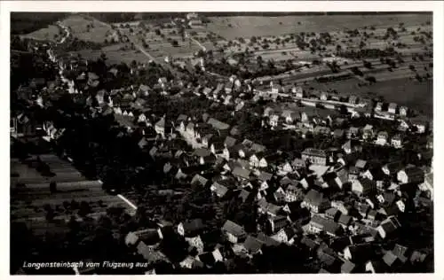 Ak Langensteinbach Karlsbad in Baden, Fliegeraufnahme