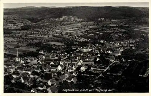 Ak  Großsachsen Hirschberg an der Bergstraße, Großsachsen a.d. B. vom Flugzeug aus