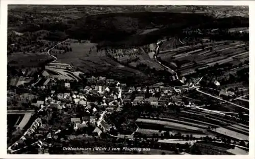 Ak Gräfenhausen Birkenfeld in Württemberg, Gräfenhausen (Württ.) vom Flugzeug aus