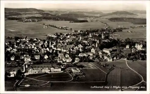 Ak Isny im Allgäu, Isny im Allgäu vom Flugzeug aus