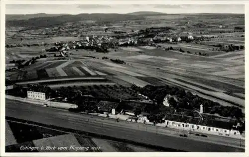 Ak Eutingen im Gäu Württemberg, Eutingen b. Horb vom Flugzeug aus