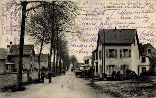 Ak Grandvillars Territoire de Belfort, Straßenszene mit Haus