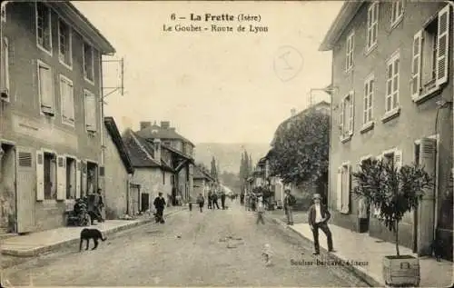 Ak La Frette sur Seine Val d'Oise, Le Goubet - Route de Lyon