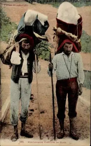 Ak Types Pyrenéens, Montagnards Porteurs de Glacé, Eisträger