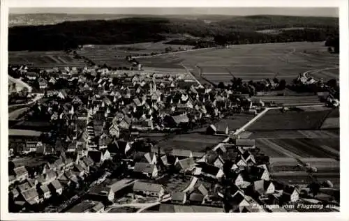 Ak Ehningen Baden Württemberg, Ehningen vom Flugzeug aus