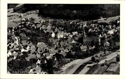 Ak Sulz Lahr im Schwarzwald, Fliegeraufnahme