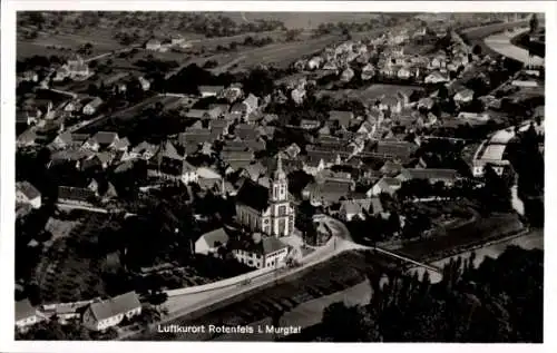 Ak Bad Rotenfels Gaggenau im Murgtal,  Luftkurort im Murgtal, Schwarzwald, Kirche, Straßen, Hä...