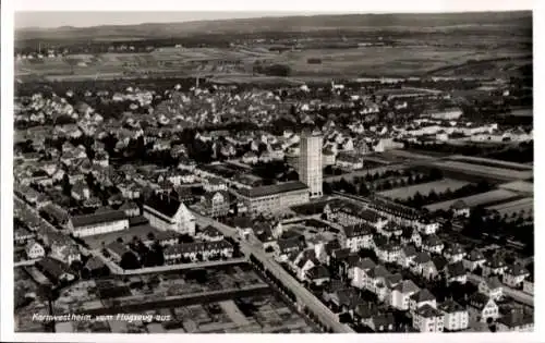 Ak Kornwestheim in Württemberg, Fliegeraufnahme