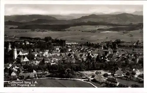 Ak Isny im Allgäu, Fliegeraufnahme vom Ort