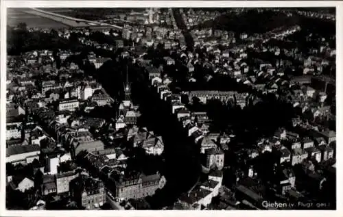 Ak Gießen an der Lahn Hessen, Fliegeraufnahme