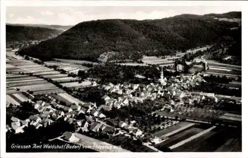 Ak Grießen im Klettgau Baden, Fliegeraufnahme