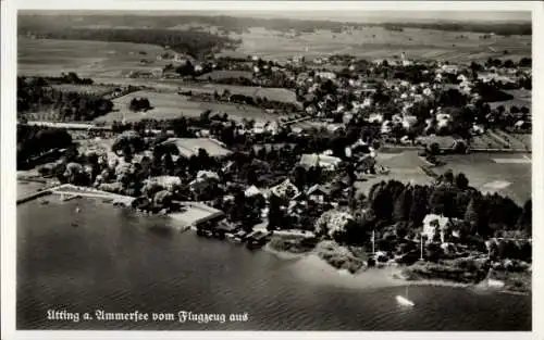 Ak Utting am Ammersee Oberbayern, Fliegeraufnahme