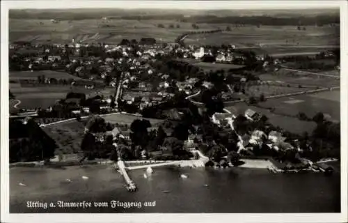 Ak Utting am Ammersee Oberbayern, Fliegeraufnahme