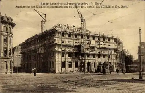 Ak Basel Bâle Stadt Schweiz, Basler Lebensversicherungsgesellschaft