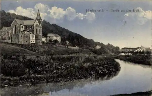 Ak Jünkerath in der Eifel, an der Kyll, Kirche