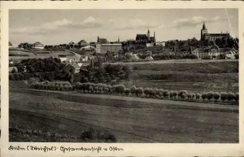 Ak Kulm an der Weichsel Westpreußen, Blick zum Ort mit Franziskanerkirche