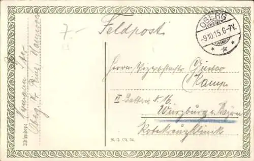 Ak Zitat Kaiser Wilhelm II: Ich kenne keine Parteien mehr, ich kenne nur Deutsche!