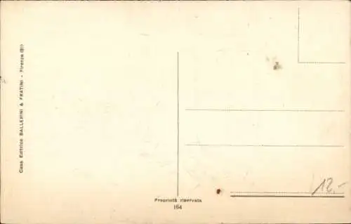 Künstler Ak Chiostri, Carlo, Paar in historischen Kostümen, Fächer