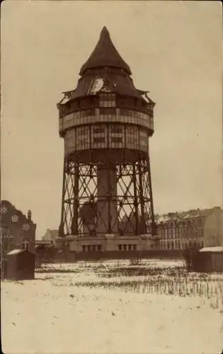 Foto Ak Walle Hansestadt Bremen, Wasserturm, Winter