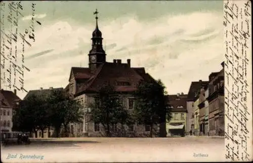 Ak Ronneburg in Thüringen, Rathaus am Markt